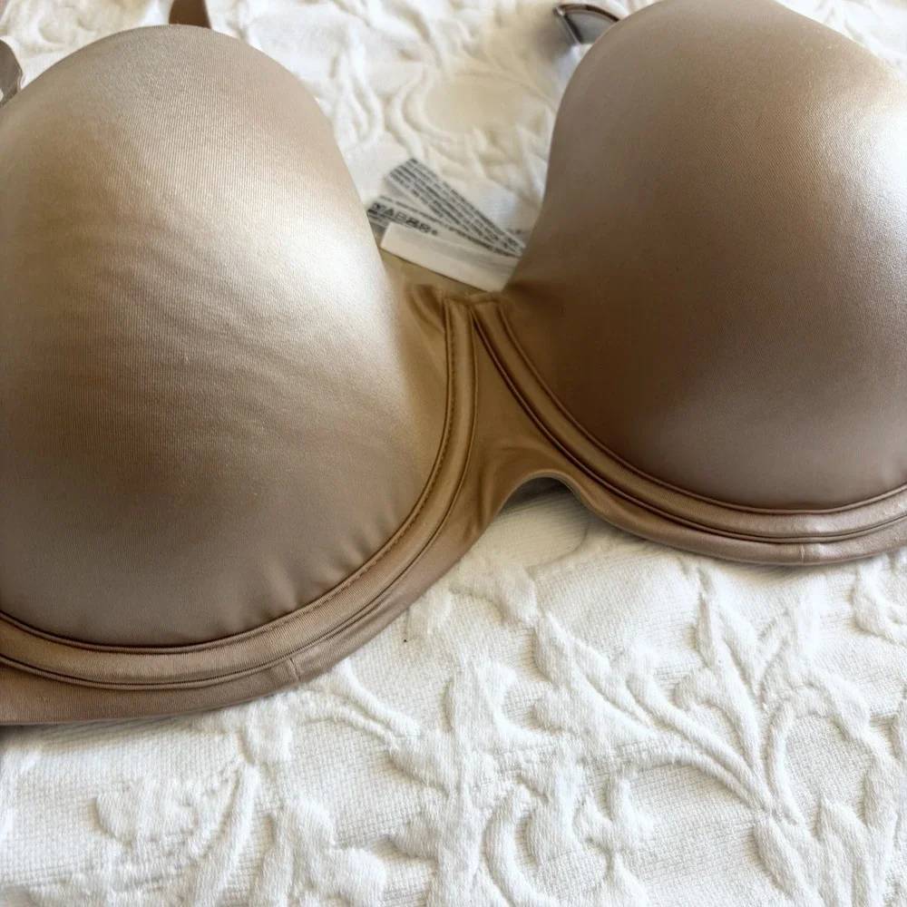 Soma Vanishing Strapless Bra 36DDD Nude Beige Convertible Underwire Multi-way